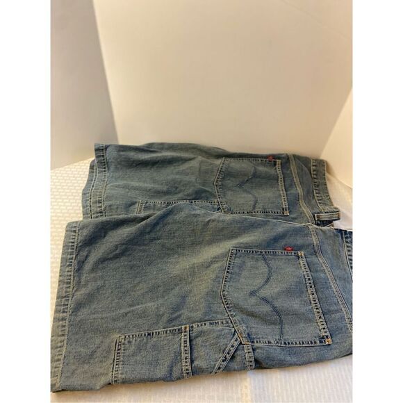 2 pairs Levi’s Cargo Carpenter shorts size 42 lot 100 cotton Vintage - Picture 5 of 5